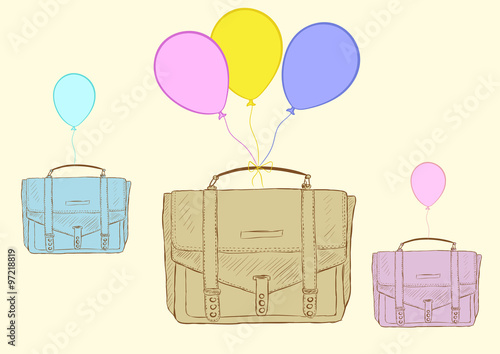 Bag on balloons