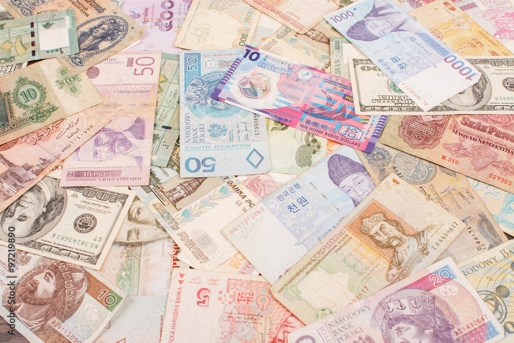 Banknotes of from around the world