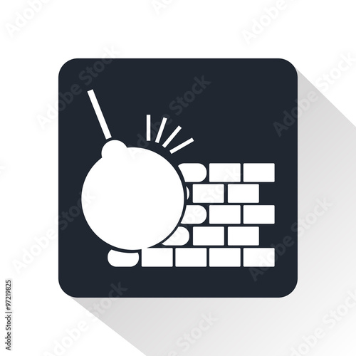 The dismantling of the wall icon