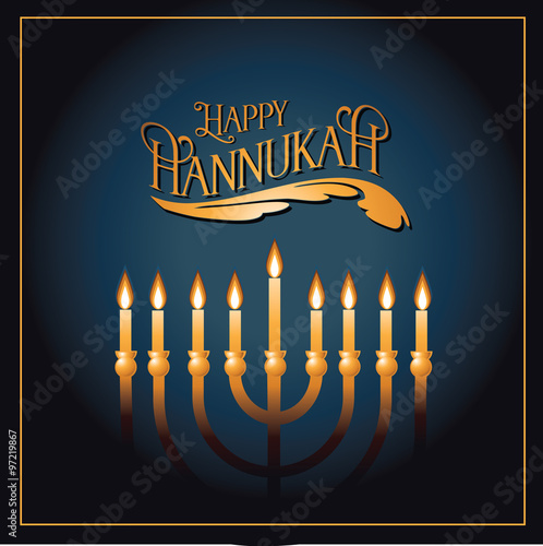 Happy Hanukkah greeting card design EPS 10 vector
