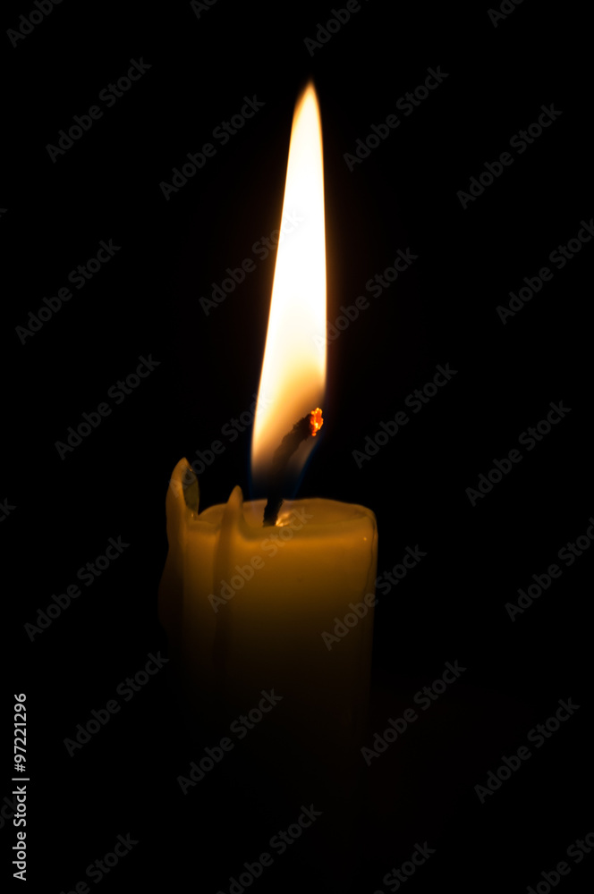 Candle light in the dark