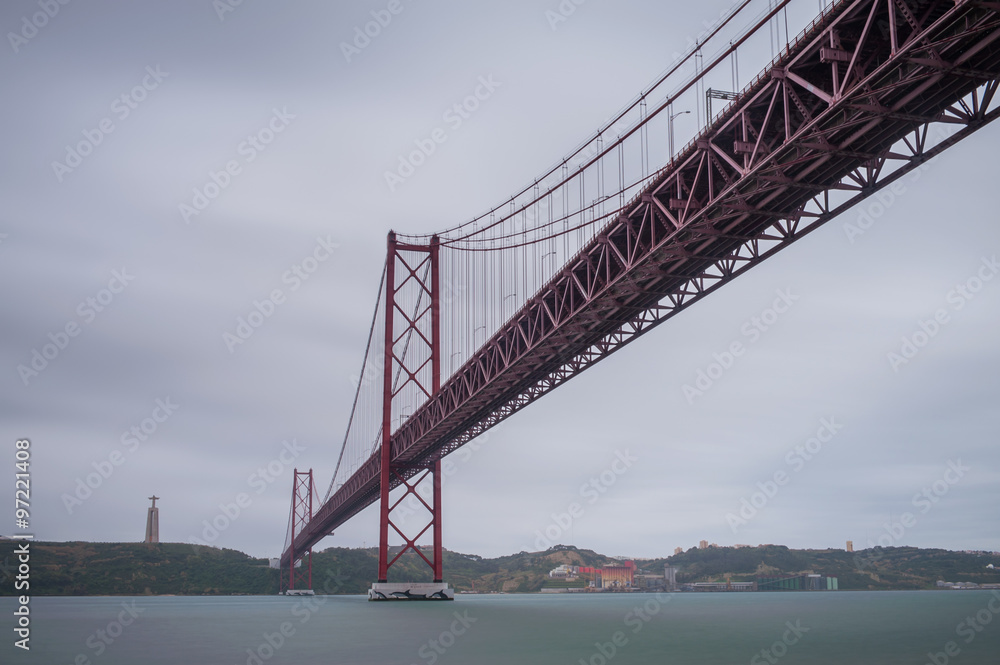 Bridge of 25th April in Lisbon, Portugal