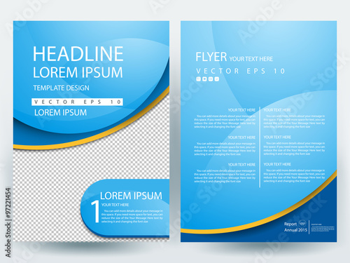 Abstract vector modern flyers brochure / annual report /design templates / stationery with white background in size a4