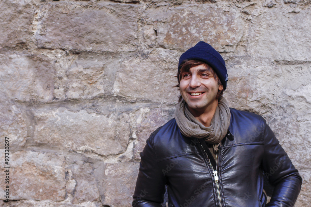 Obraz premium Cute man with hat
