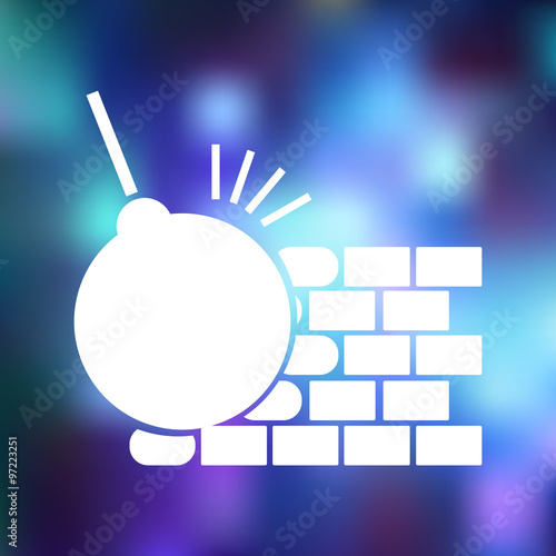 The dismantling of the wall icon