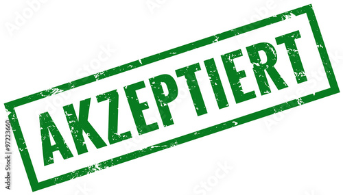 Stempel grün akzeptiert