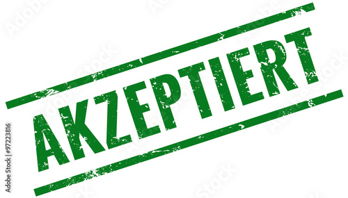 Stempel grün akzeptiert