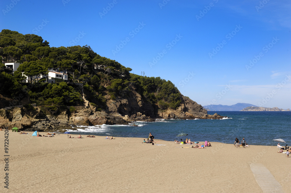 Beach of Sa Riera in Begur, Girona province, Spain