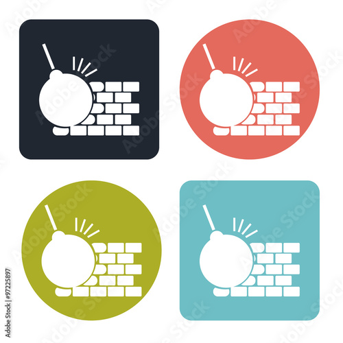 The dismantling of the wall icon
