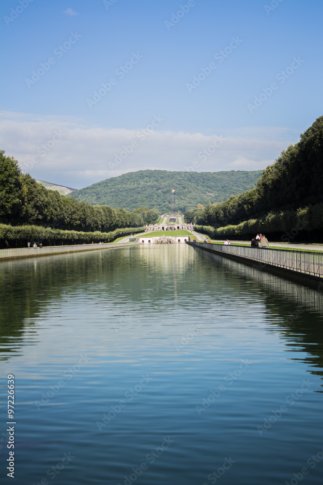 particular of pool in royal palace of Caserta