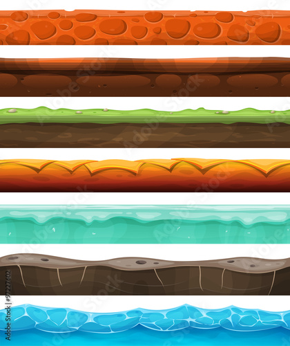 Seamless Grounds, Land And Soil For Ui Game