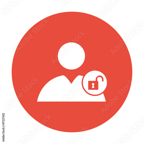 User icon, lock icon