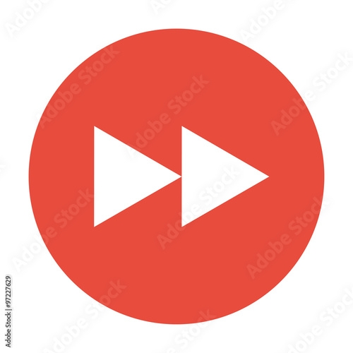 Glossy multimedia icon  forward