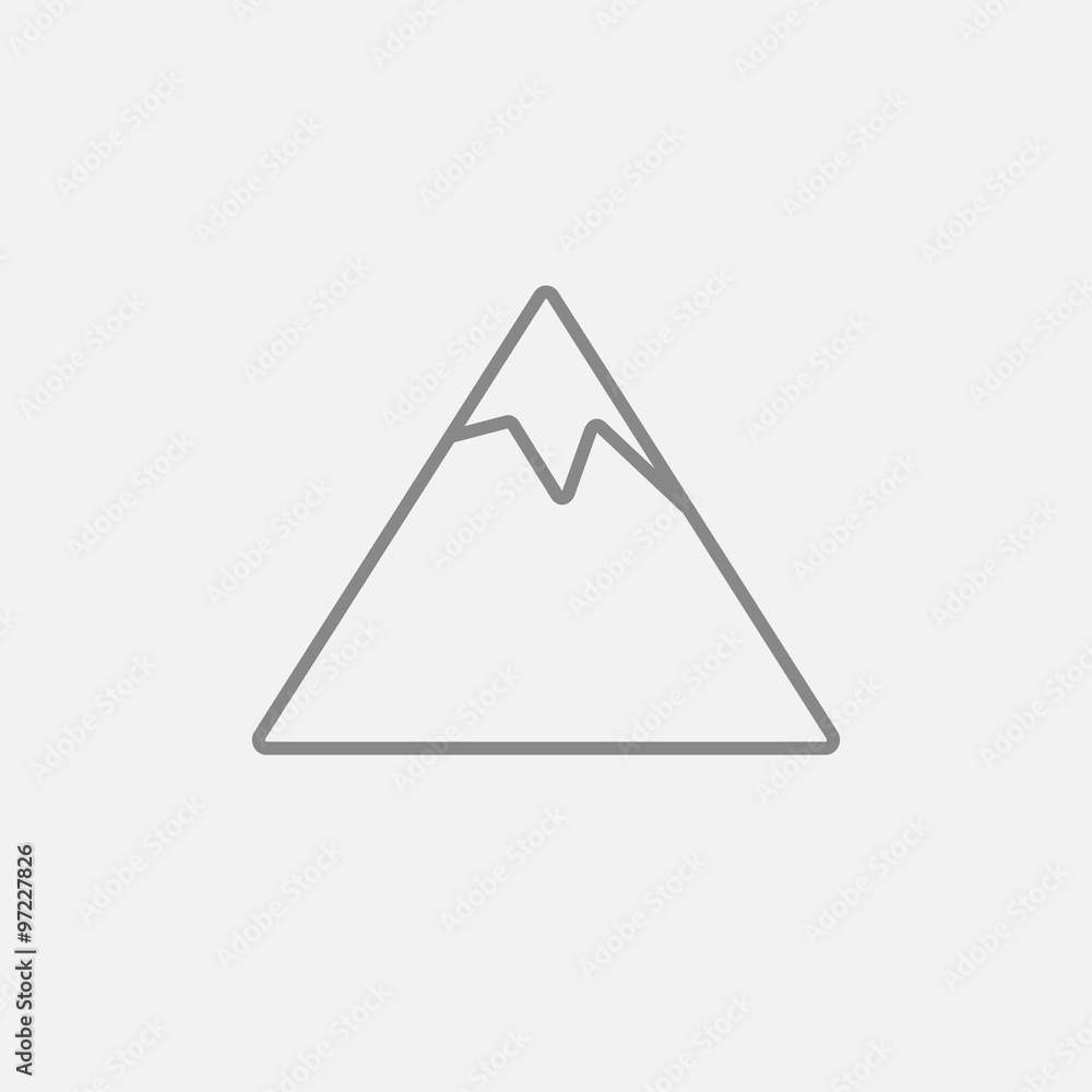 Mountain line icon. Mountain line icon.