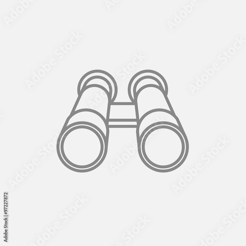 Binocular line icon.
