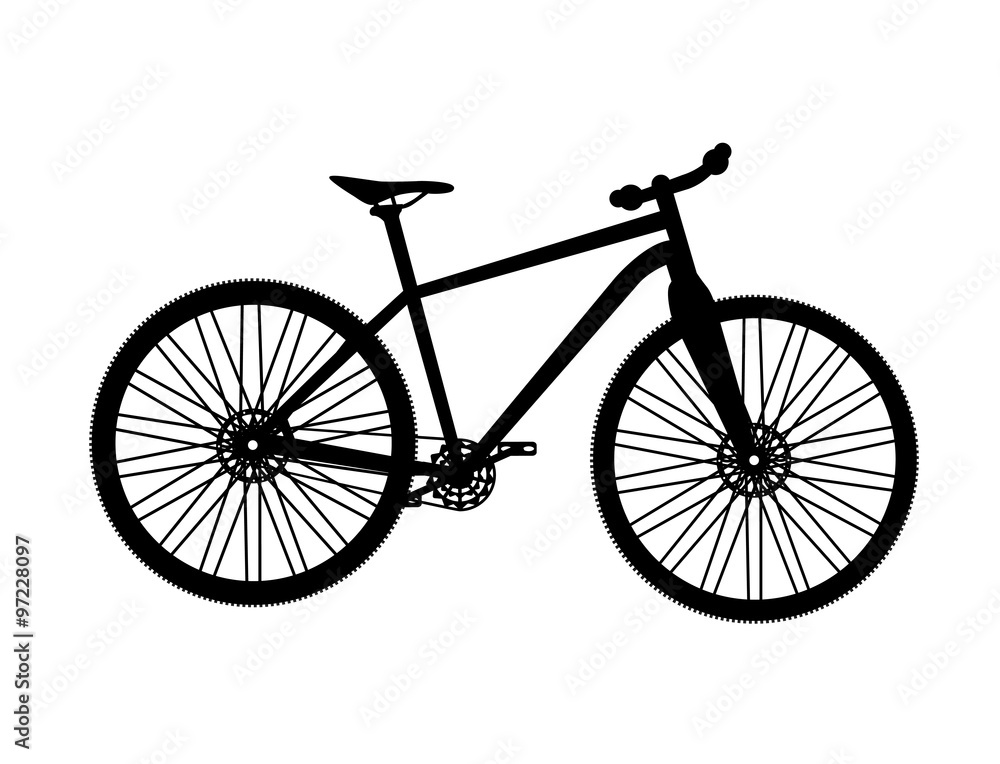 Bicycle Silhouette. Vector Illustrator