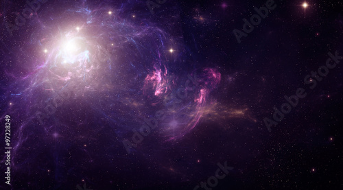 Fototapeta Naklejka Na Ścianę i Meble -  Space background, Night sky - Universe filled with stars