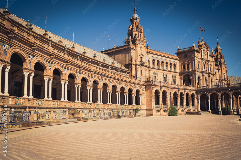 Obraz premium Beautiful Plaza de Espana, Sevilla, Spain