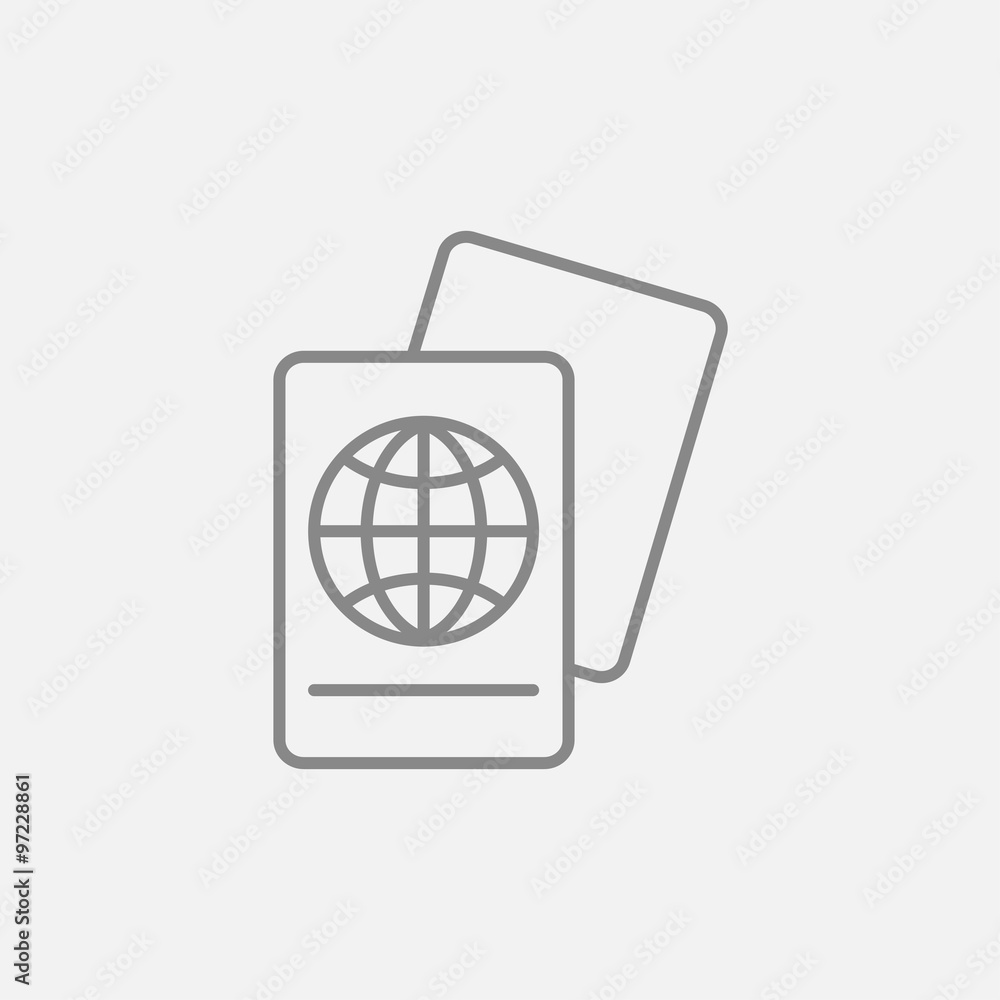 Map line icon. Map line icon.