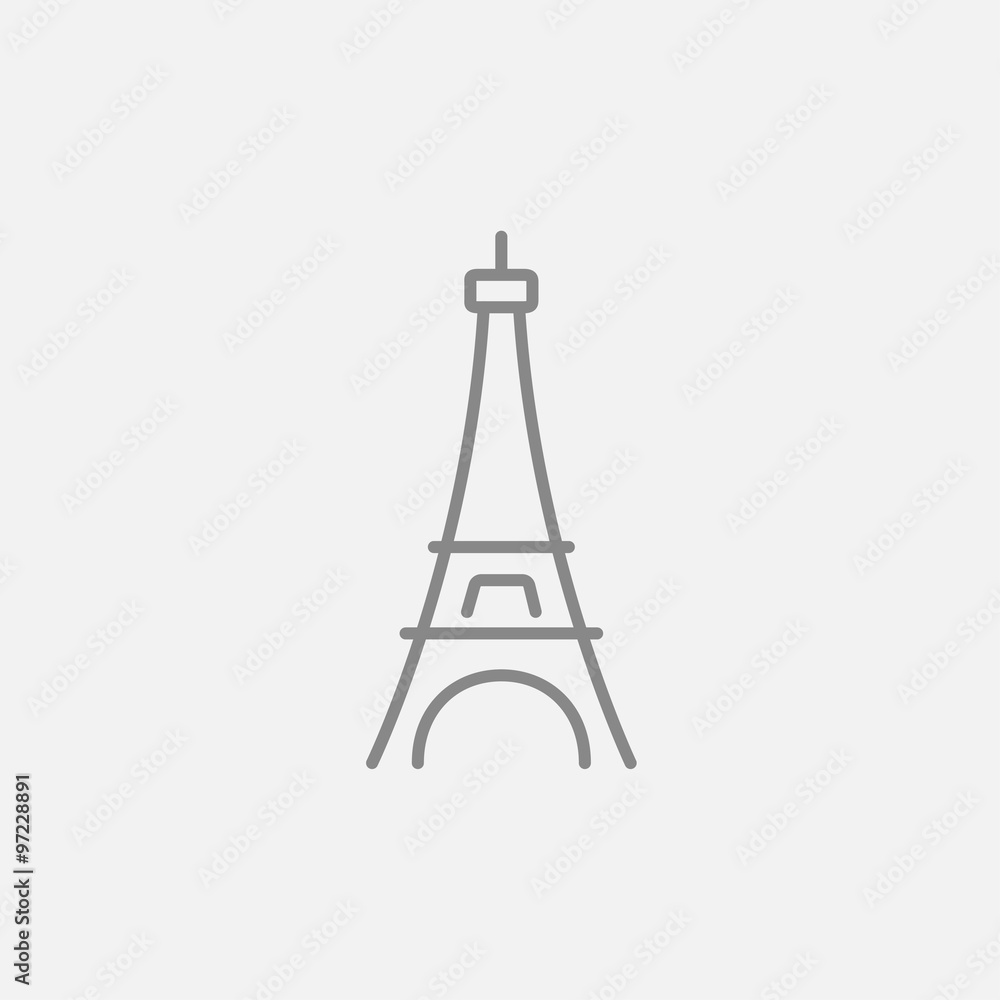 Eiffel Tower line icon. Eiffel Tower line icon.