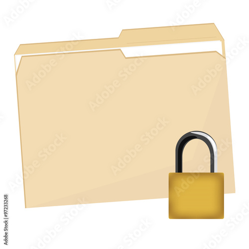 File folder and lock