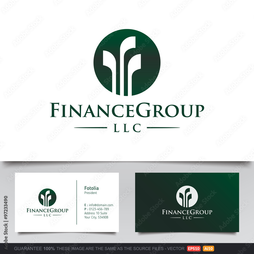 Financial Growing Logo and Business Card Design Financial Growing Logo and Business Card Design