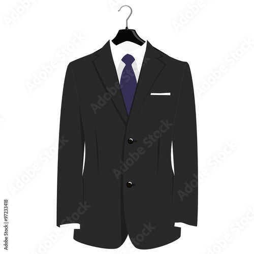 Suit on hanger
