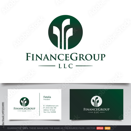 Financial Growing Logo and Business Card Design