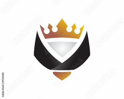 Crown logo icon vector