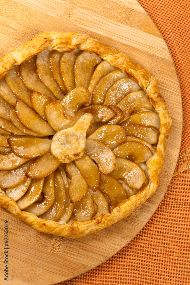Pear Pie with Brown Sugar. Selective soft focus. Pear Pie with Brown Sugar. Selective soft focus.