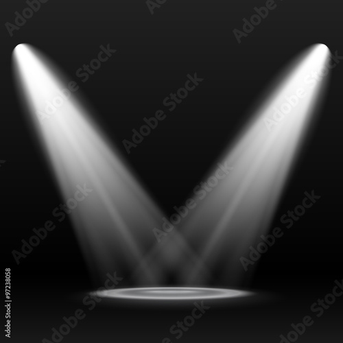 Vector Spotlights. Scene. Light Effects