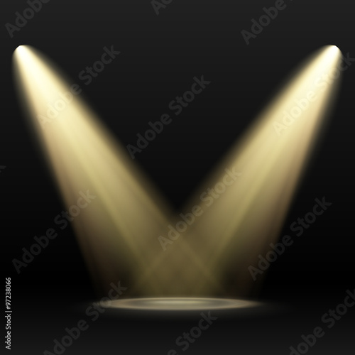 Vector Spotlights. Scene. Light Effects