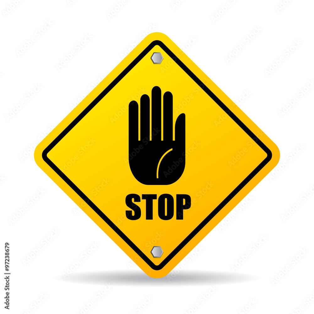 Obraz premium Stop hand sign