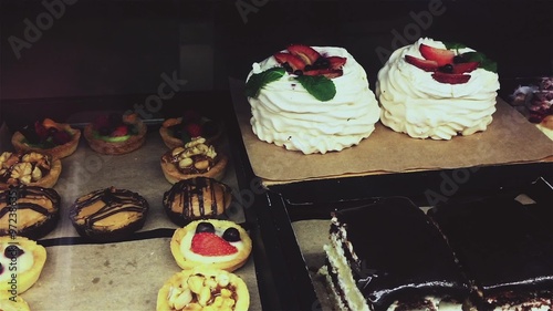 Pan over a sweet section of a buffet
