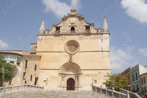 Catholic cathedral in Felanitx, small town on Mallorca island, Spaon