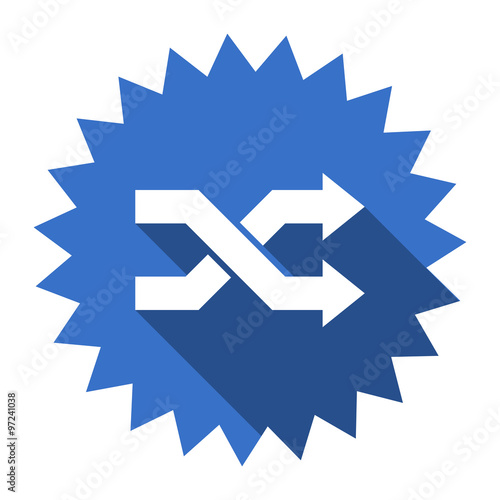 aleatory blue flat icon