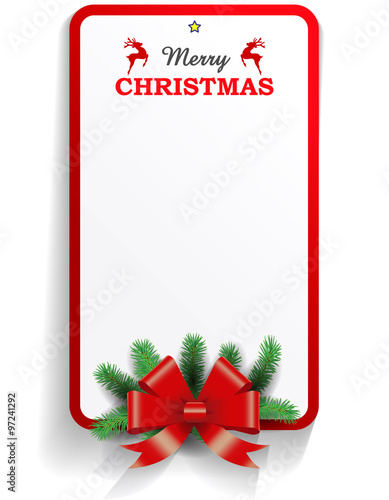 Christmas card with fir branch