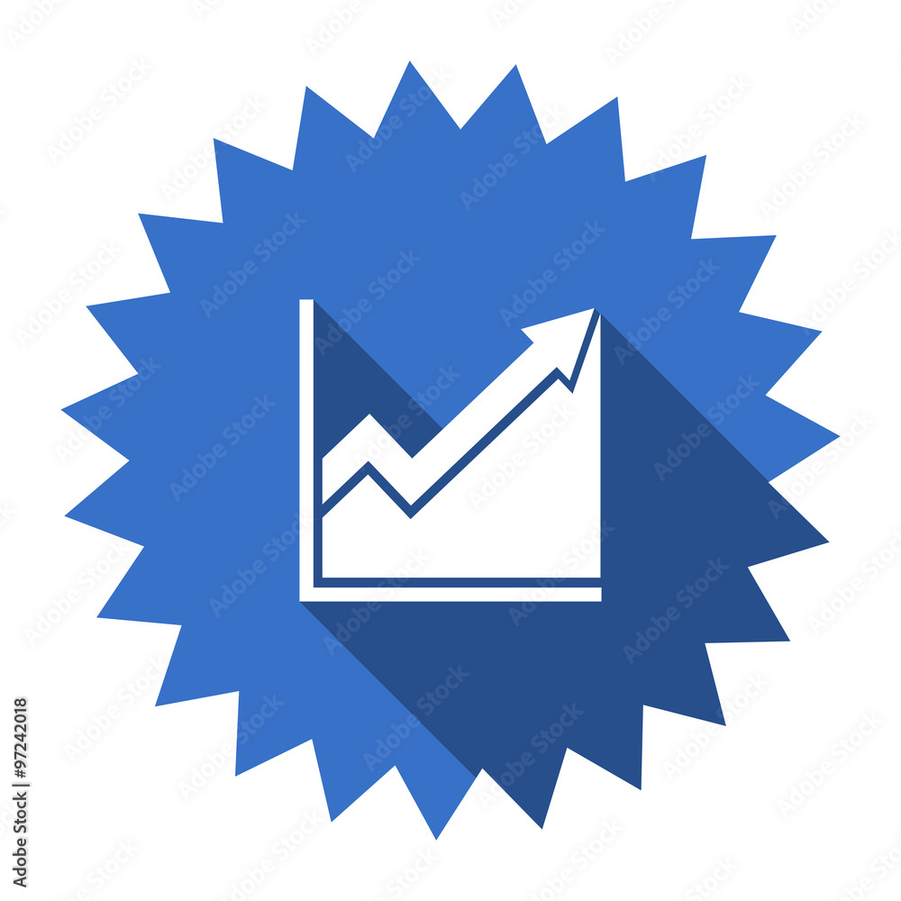 histogram blue flat icon histogram blue flat icon