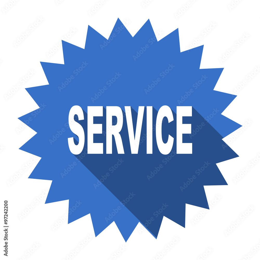 service blue flat icon service blue flat icon