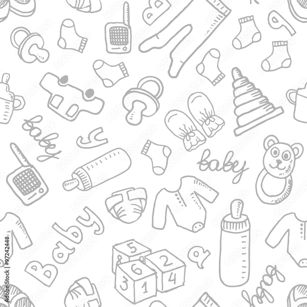 Vector baby seamless Vector baby seamless