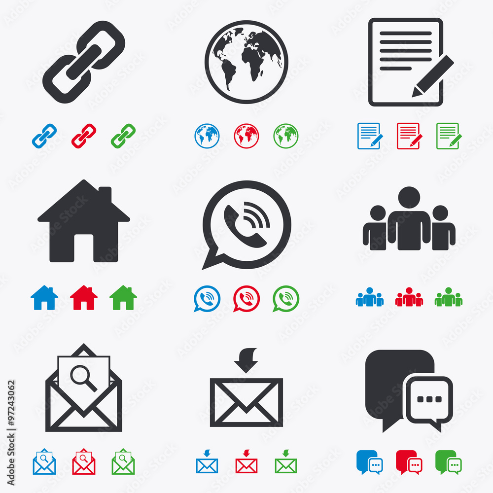 Communication icons. Contact, mail signs. Communication icons. Contact, mail signs.
