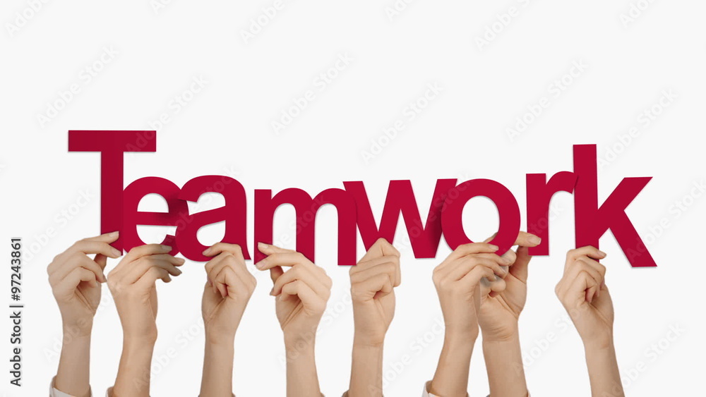 Hands holding up teamwork