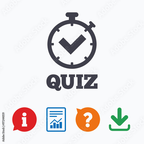 Free Download Quiz sign icon. Questions and answers game. - GFXLoad