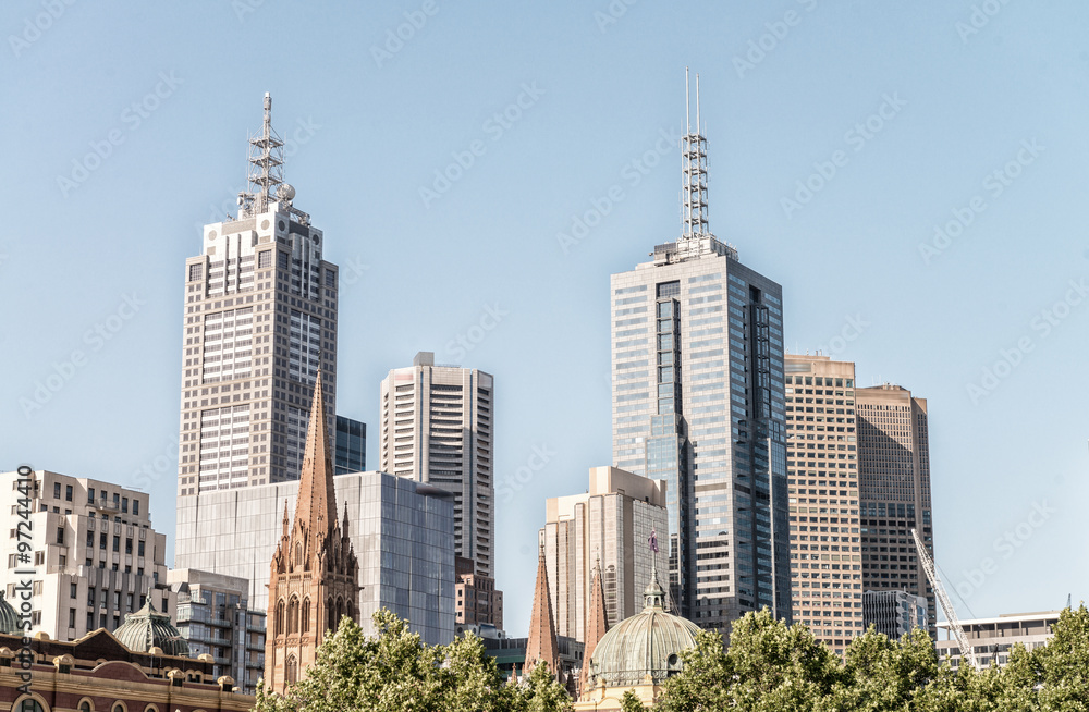 Melbourne, Victoria - Australia. Beautiful city skyline Melbourne, Victoria - Australia. Beautiful city skyline