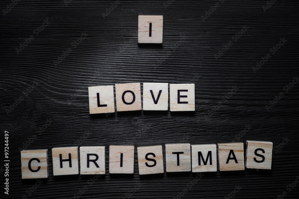 Obraz premium I love christmas concept