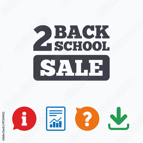 Back to school sign icon. Back 2 school symbol.