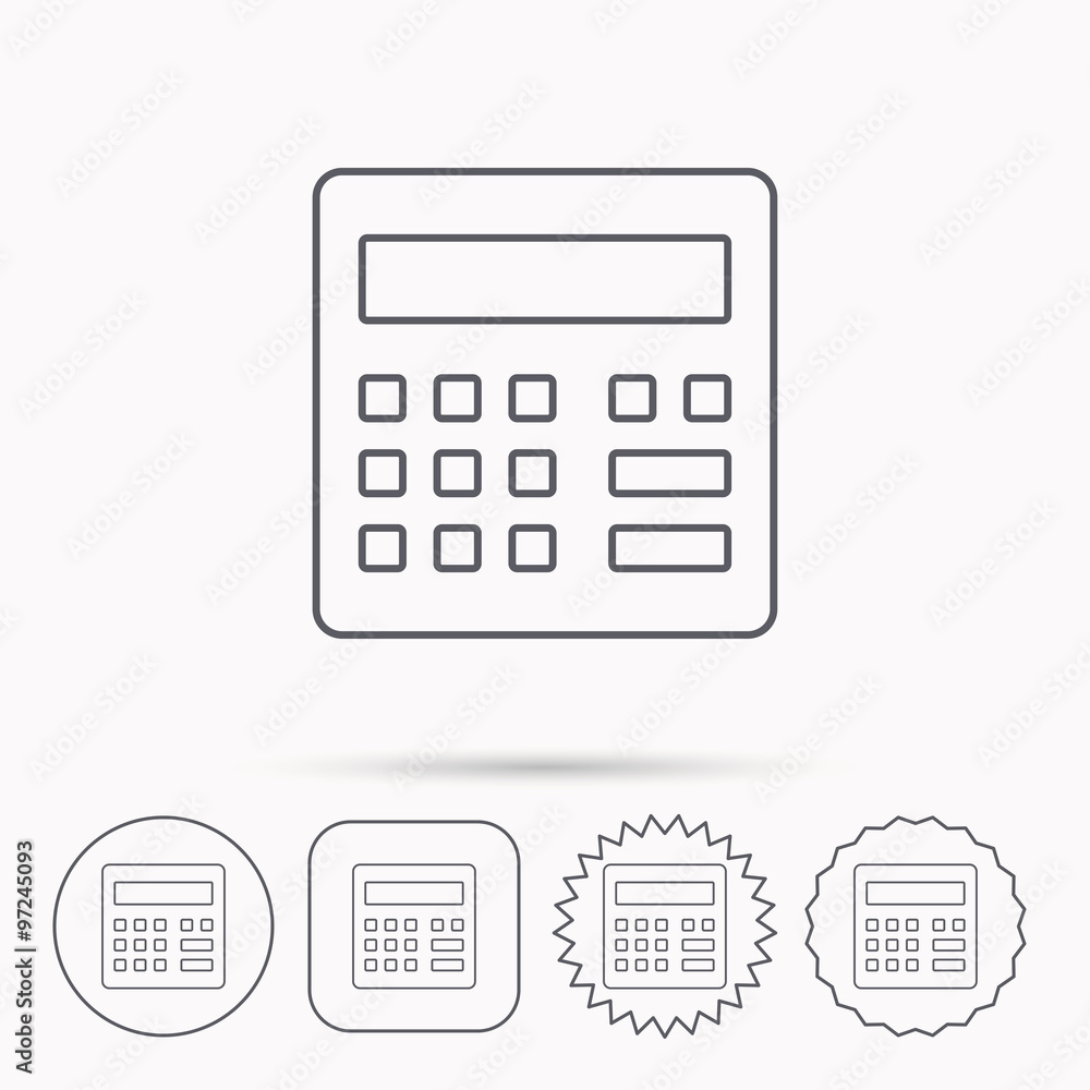 Calculator icon. Accounting sign. Calculator icon. Accounting sign.