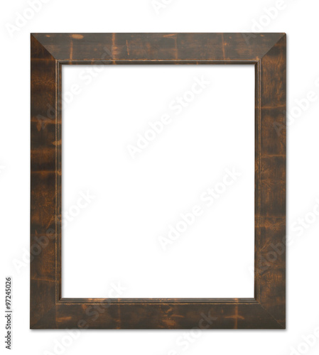 Wood Frame Isolated With Clipping Path