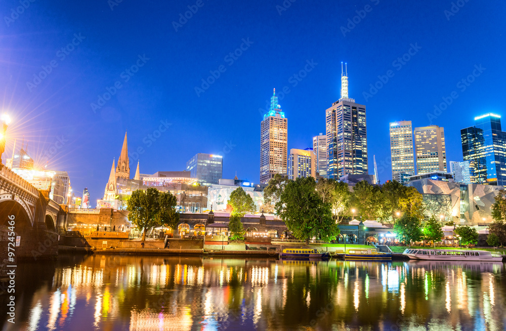 Melbourne, Victoria - Australia. Beautiful city skyline Melbourne, Victoria - Australia. Beautiful city skyline