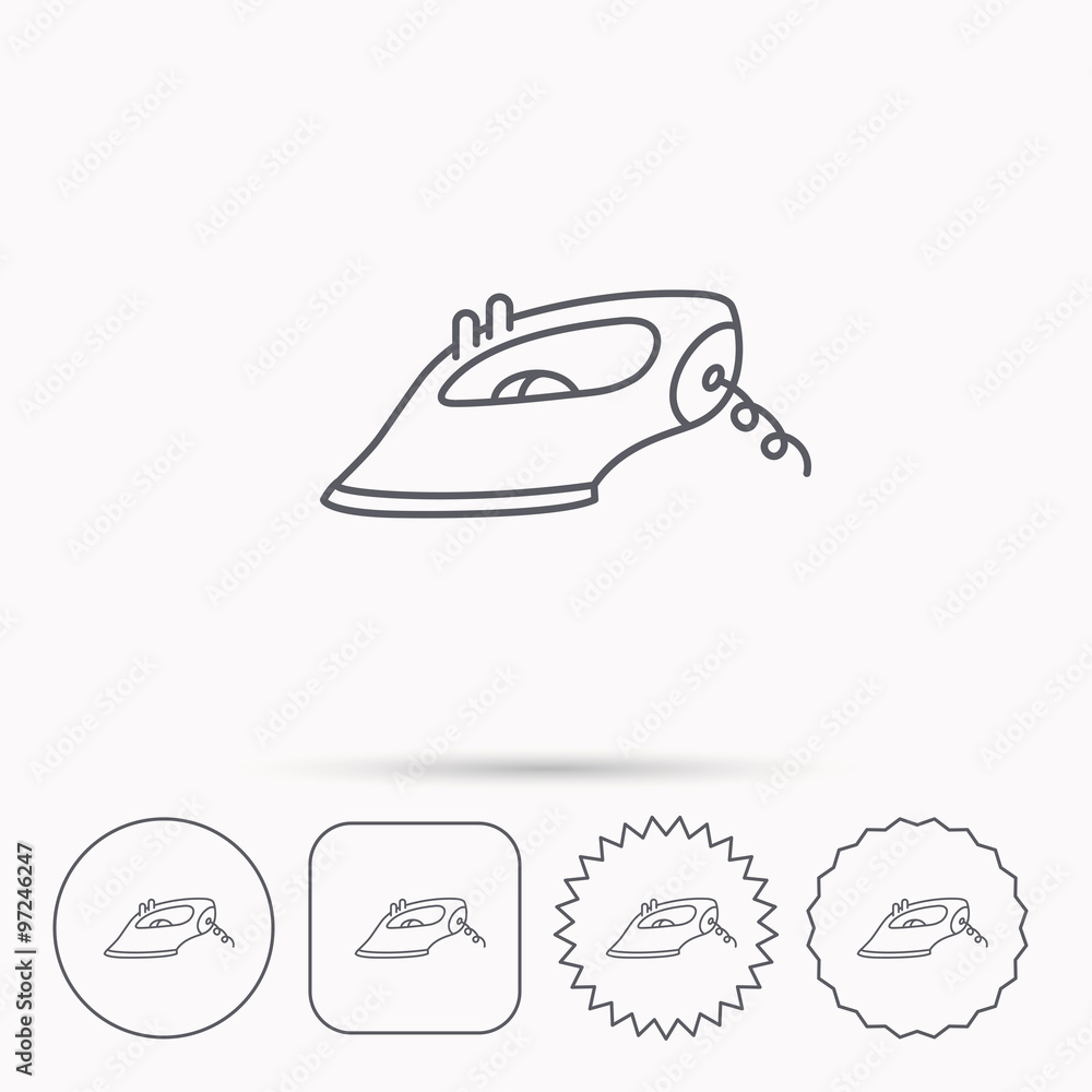 Iron icon. Ironing housework sign. Iron icon. Ironing housework sign.